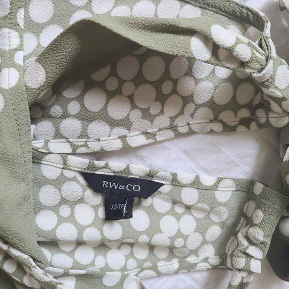 RW&Co Jumpsuit suit XS, green and white - Picture 4 of 5